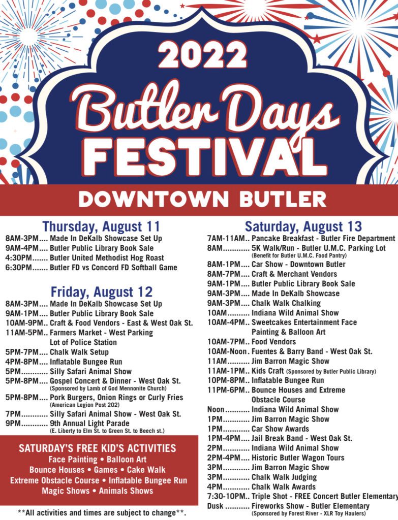 Butler Days Butler Main Street Association